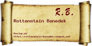 Rottenstein Benedek névjegykártya